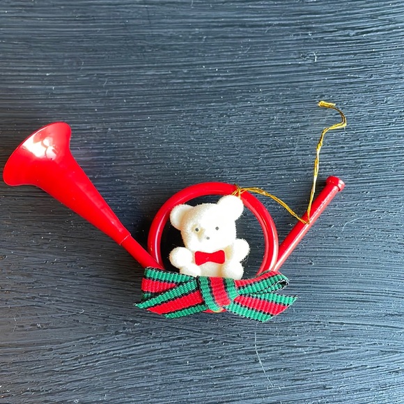 Avon Holiday Vintage Avon Teddy Bear Ornament Collection Teddy On A